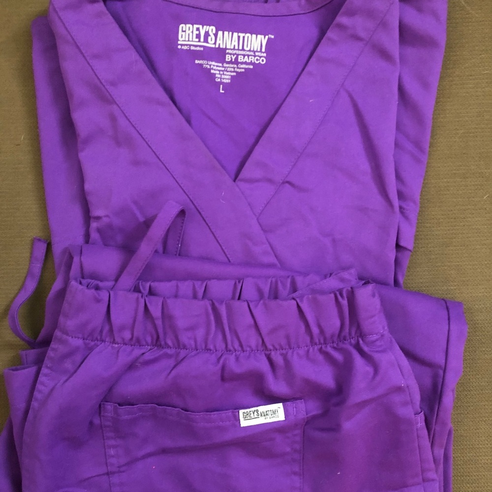 Purple Grey’s Anatomy scrub set